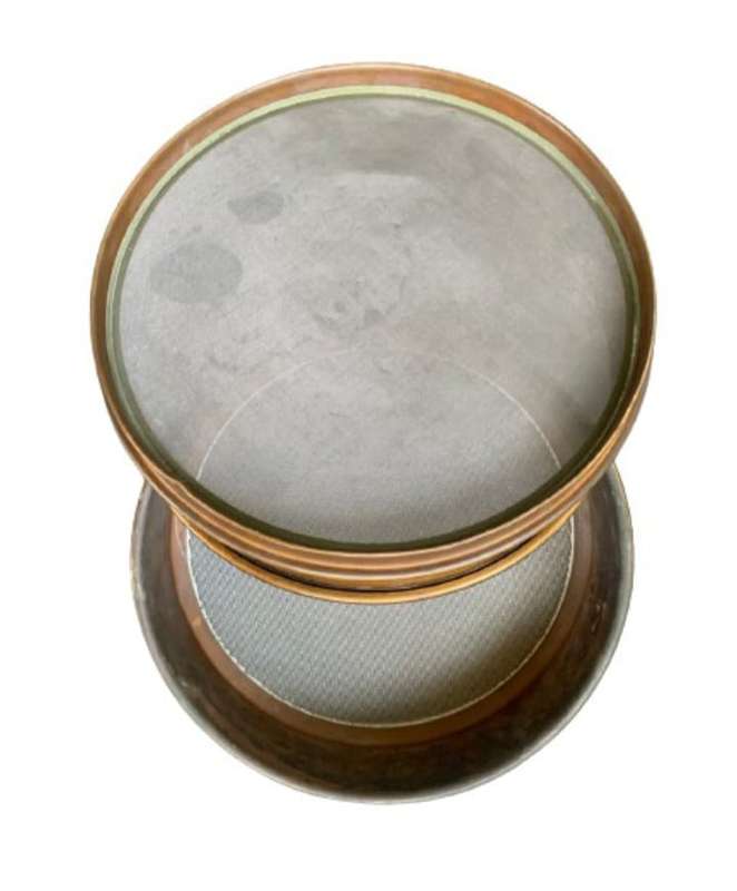 2 Antique Copper brass Endecotts London Gold mining sieve pan from Mine South Africa Made England