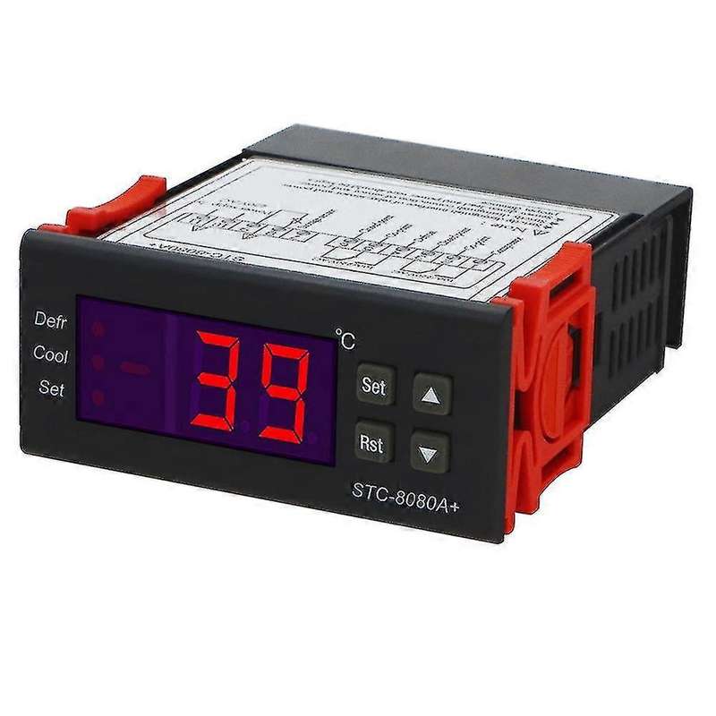 Digital temperature thermostat & defrost controller for domestic fridge/freezers