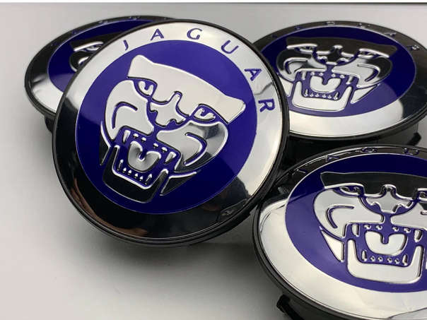 set of 4 Jaguar Wheel center cap badges