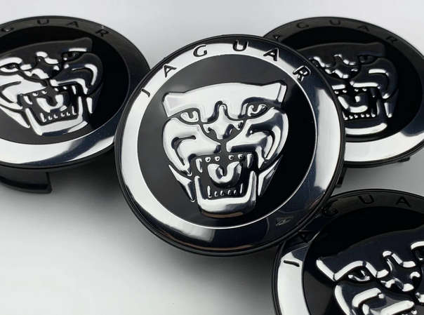 set of 4 Jaguar Wheel center cap badges