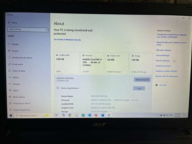 ACER TRAVELMATE 5740