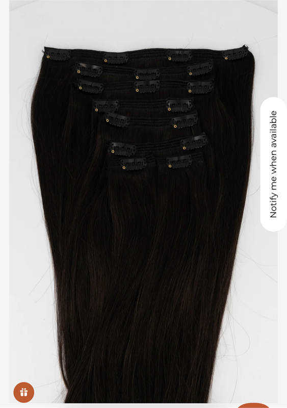 Human hair extensions with clips