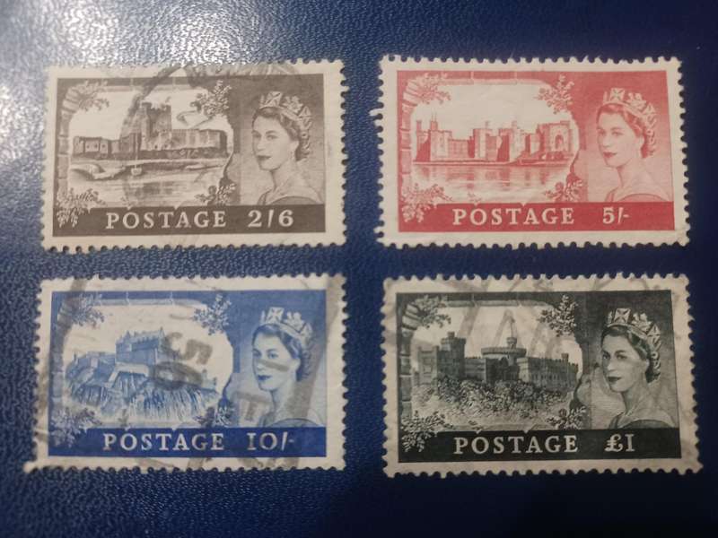 GB Used Castles St Edwards Crown Wmk