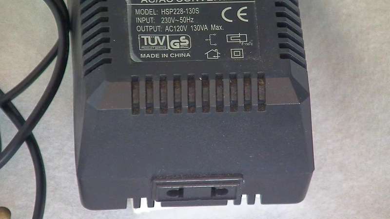 Shanken AC 230V IN to AC 120V OUT, 130VA fused transformer