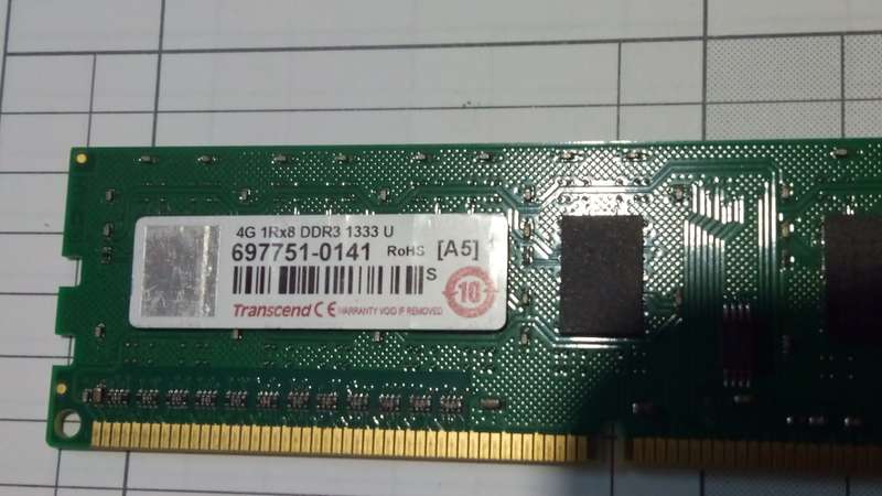 1 X Trancend 1rx8 DDR3 1333 U DIMM