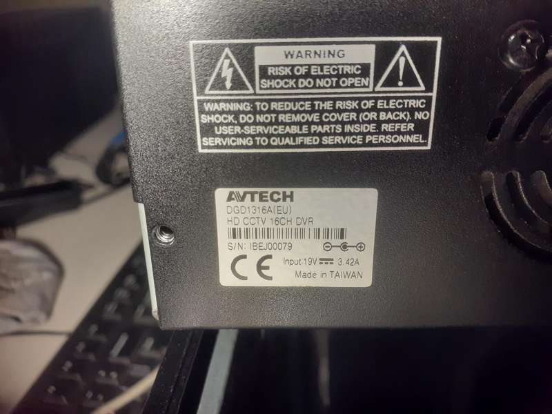AVTECH 16CH DVR/NVR WITH 2TB HDD