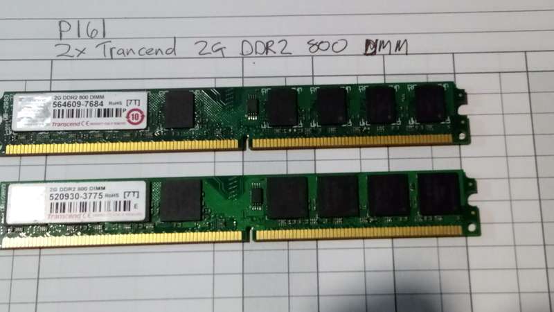 2 x Trancend DDR2 800 1GB DIMM