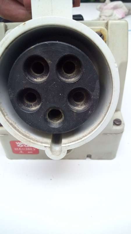 CEE 32A 5 Pin Industrial Socket SKU 5082 by WACO Waco 23A-6h (32A~380V) 3P+N+E Type 1333 Bals Norm