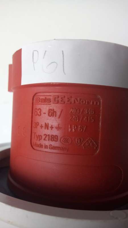 Bals Norm 63A 6h (3P+N+E) Type:2189 IP67