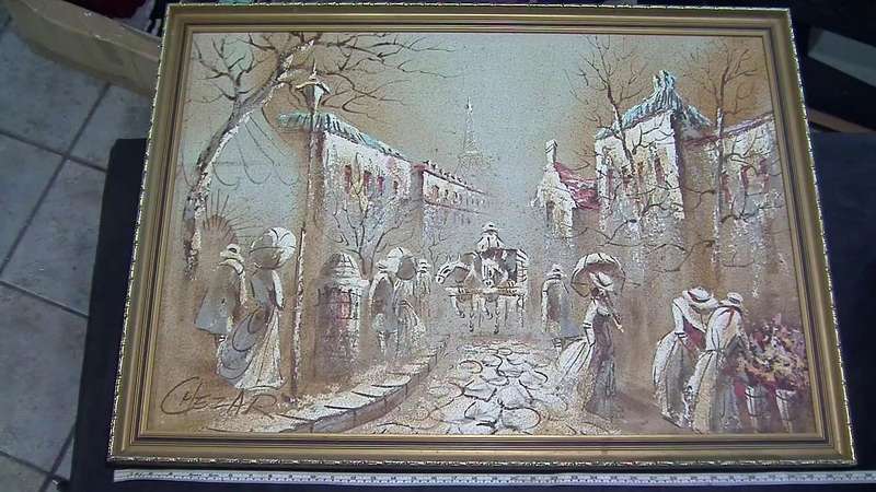 Boris Chezar, oil and sand paintings, Paris, Part 1 & Part 2 together