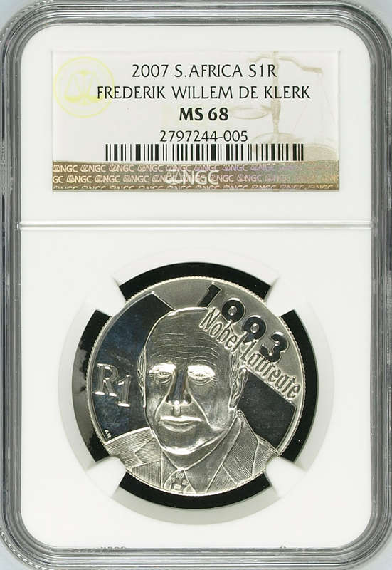 2007 Frederik Willem De Klerk R1 NGC MS68