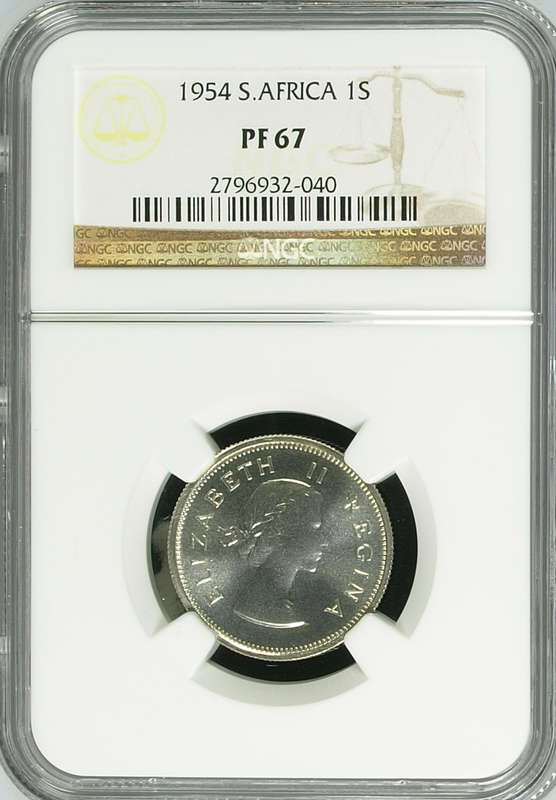 1954 1 Shilling PF67