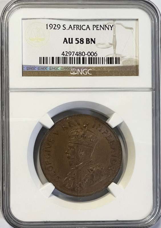 1929 Penny AU 58 BN