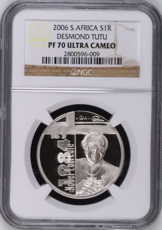 2006 Desmond Tutu R1 NGC PF70 Ultra Cameo