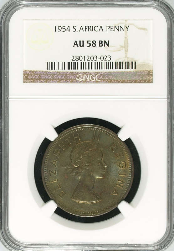 1954 Penny NGC AU 58 BN
