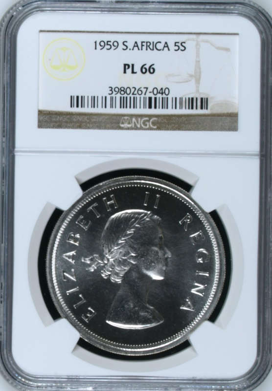 1959 5 Shillings NGC PL66