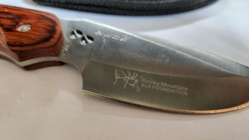 BUCK 480 HUNTING KNIFE WITH SHEATH - ROCKY MOUNTAIN ELK FOUNDATION