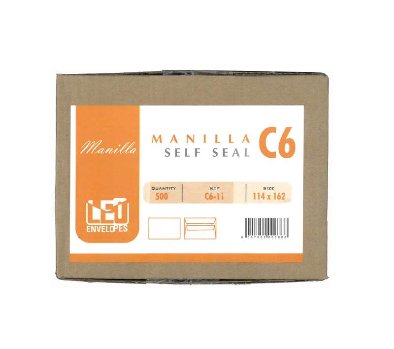 Leo  C6 Envelopes (Pack of 500 Brown)