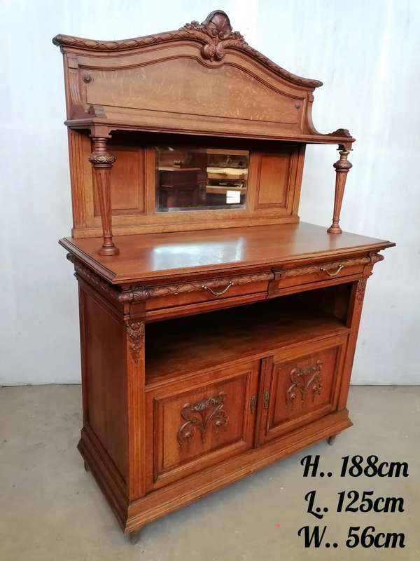 Louis XVI Oak carved server