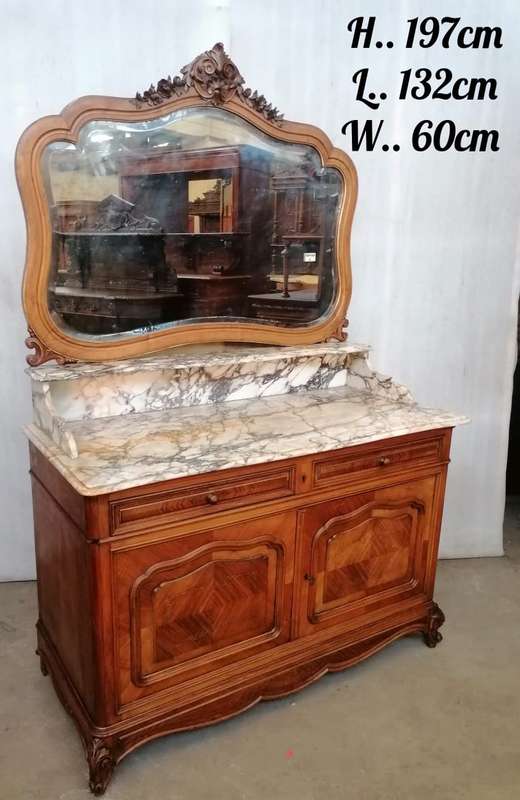 Louis XV Vanity/ Dressing Table with a Beautiful Marble top