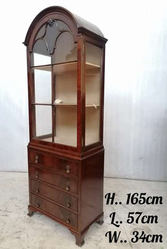 Edwardian One Door Mahogany Display cabinet