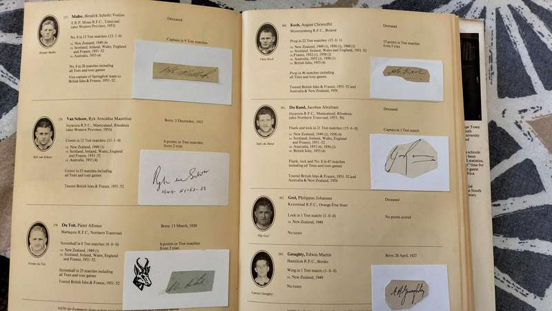 A Statistical History Of Springbok Rugby Includes 185 Genuine Boks Signature Cards