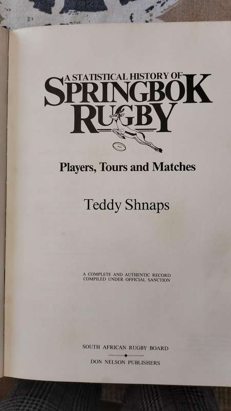 A Statistical History Of Springbok Rugby Includes 185 Genuine Boks Signature Cards