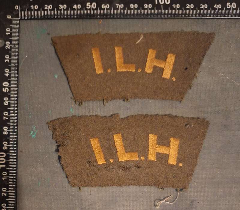 WW1 UDF IMPERIAL LIGHT HORSE SHOULDER TITLE SET