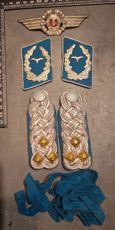East German Air Force Office Badge/Rank Lot