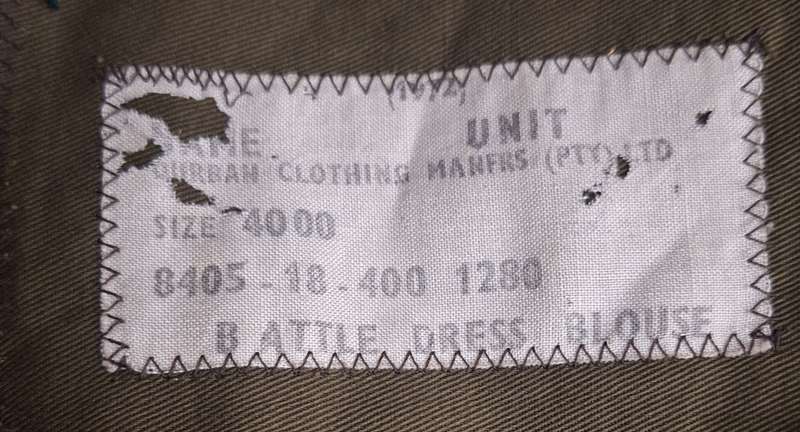 SADF EARLY PARABAT BATTLEDRESS JACKET