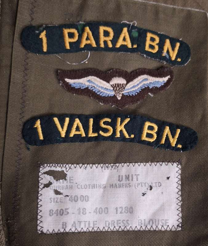 SADF EARLY PARABAT BATTLEDRESS JACKET