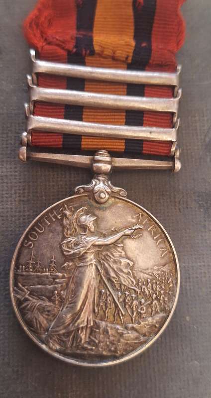 Boer War - Q.S.A. Medal (Def. of. Ladysmith) - Border Mounted Rifles`