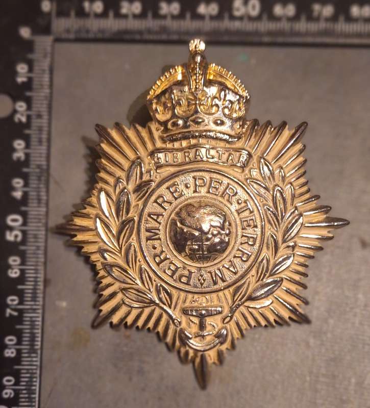 King Charles Crown Royal Marine Band Helmet Badge