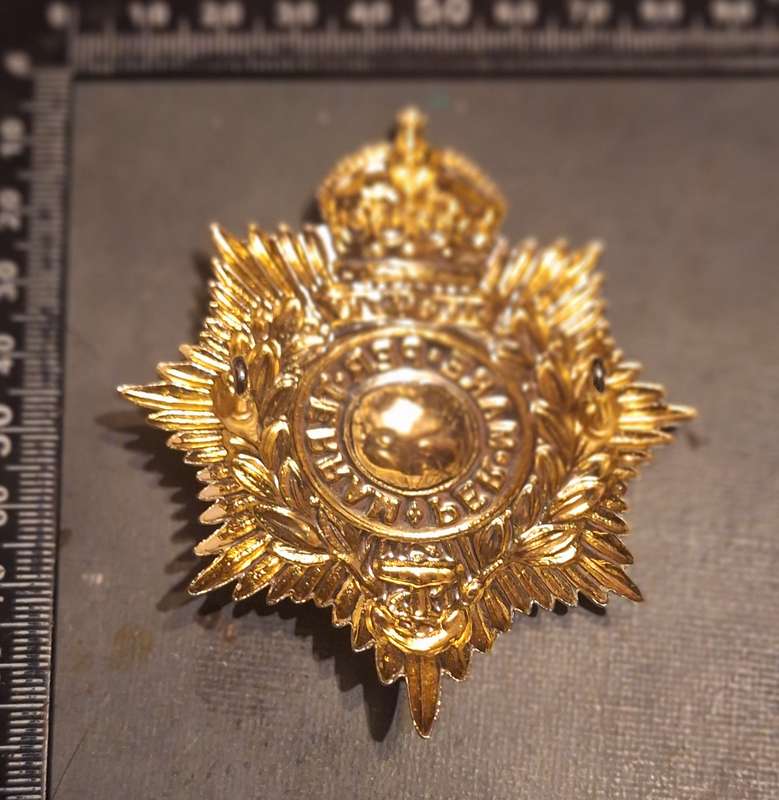 King Charles Crown Royal Marine Band Helmet Badge