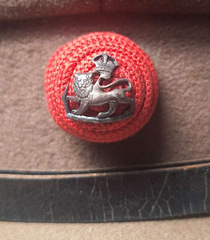 WW2 THE RHODESIA REGIMENT OFFICERS PEAK CAP