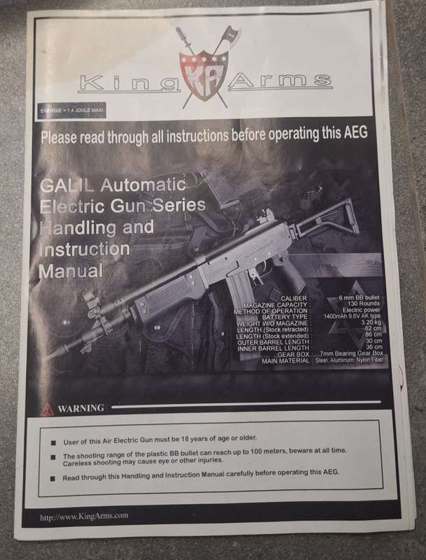 AIRSOFT GALIL/R5 SAR ELECTRIC MG
