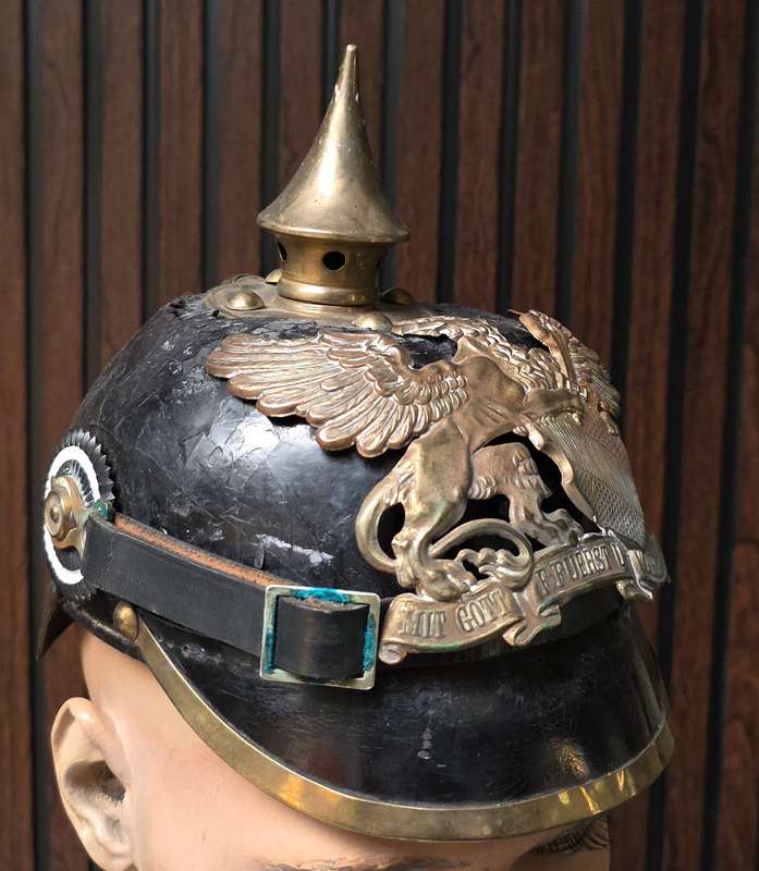 KAISER GERMAN WW1 BADEN PICKELHAUBE HELMET