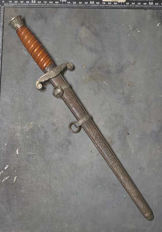 GERMAN ARMY OFFICERS DAGGER WW2 DENAZIFIED