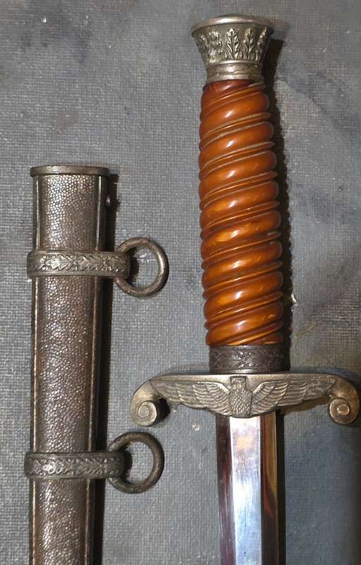 GERMAN ARMY OFFICERS DAGGER WW2 DENAZIFIED