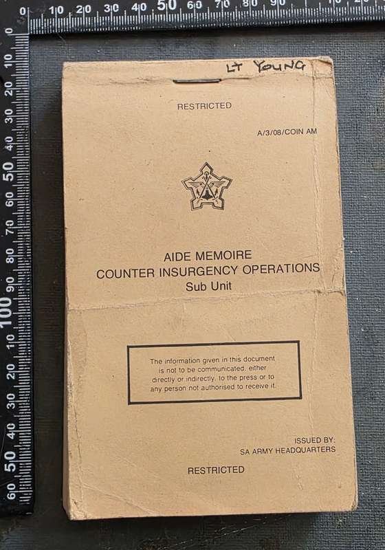 SADF AIDE MEMOIRE COUNTER INSURGENCY OPERATIONS MANUAL