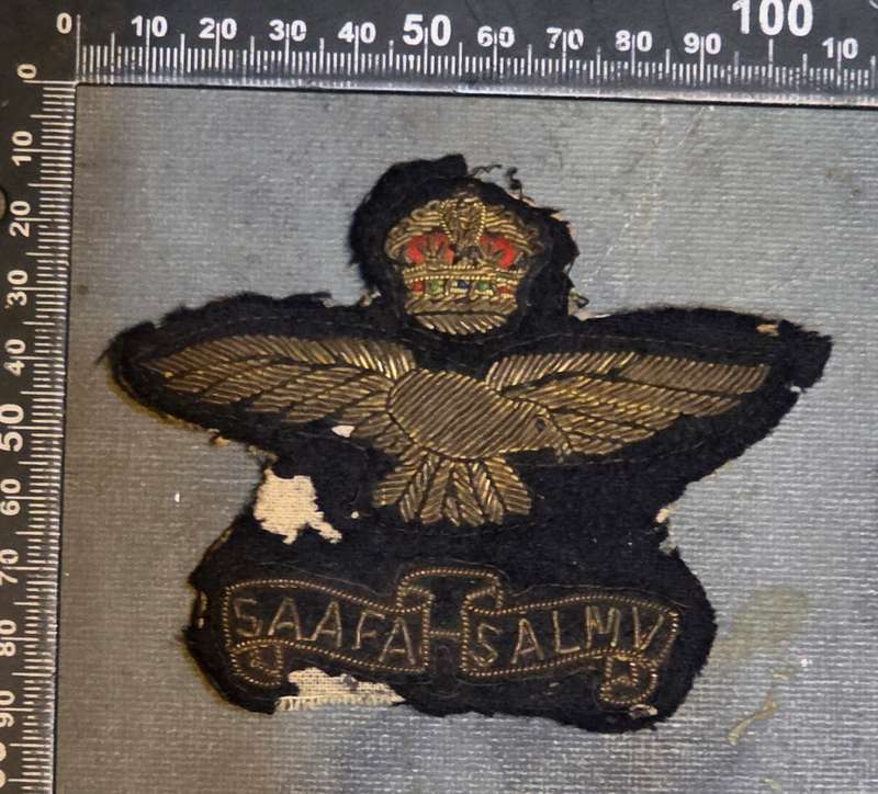 WW2 SOUTH AFRICAN AIR FORCE ASSOCIATION BLAZER BADGE