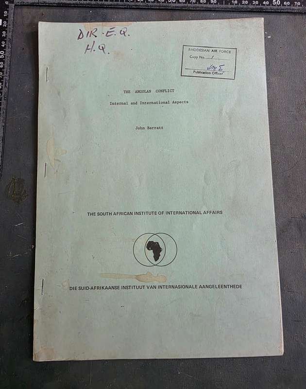 THE ANGOLAN CONFLICT, INTERNAL & INTERNATIONAL ASPECTS