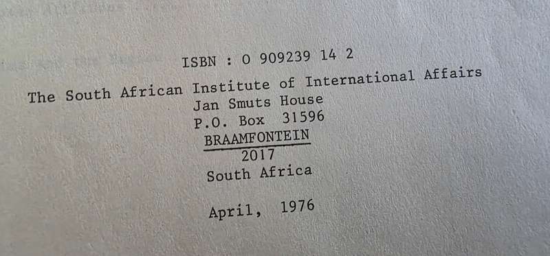THE ANGOLAN CONFLICT, INTERNAL & INTERNATIONAL ASPECTS