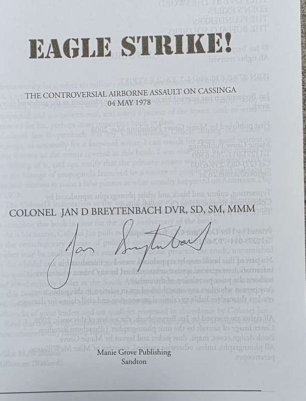 EAGLE STRIKE SIGNED BY COL J BREYTENBACH