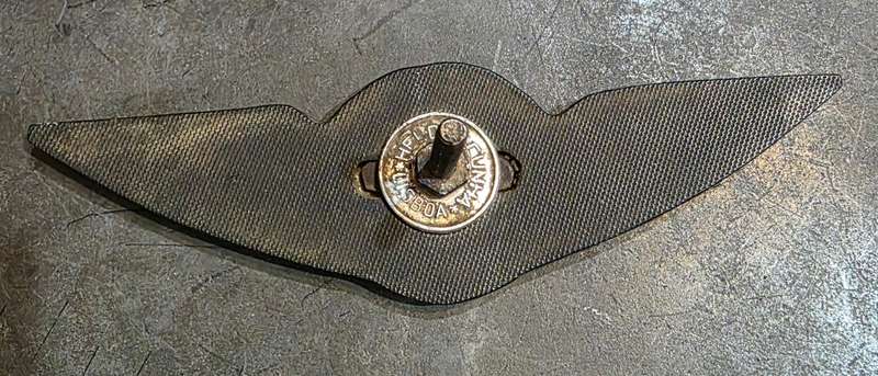 PORTUGUESE VINTAGE TAP AIRLINES  PILOTS WING BUMPER BADGE