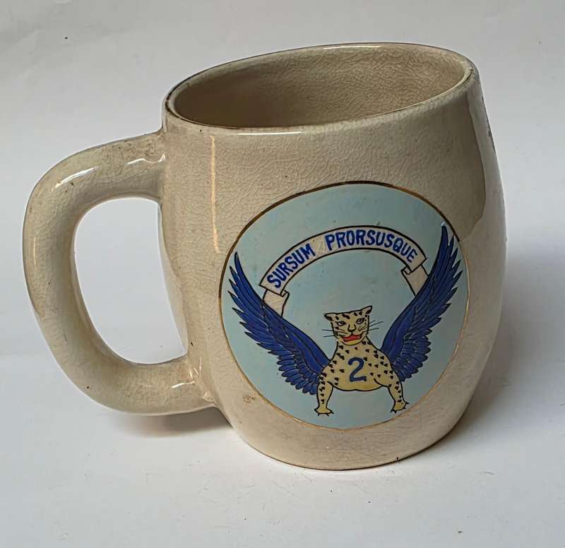 KOREA WAR. South Africa. SAAF 2 Squadron Mustang Mug Named  To BOB