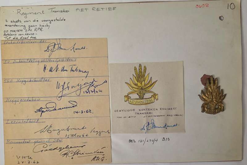 SADF Regiment Transkei/Piet Retief Art-card