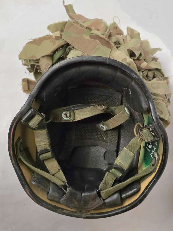 British Army Kevlar Helmet With Scrim, Afghanistan War