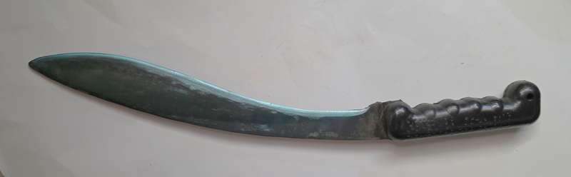 RHODESIAN ARMY MACHETE WITH CAMO CANVAS & LEATHER SCABBARD