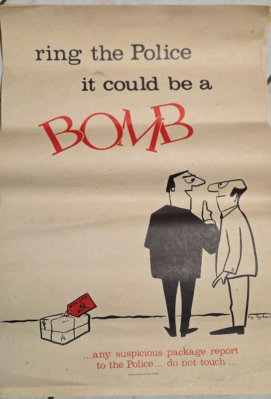 RHODESIAN BUSH WAR, REPORT IT TO THE POLICE BOMB POSTER SET
